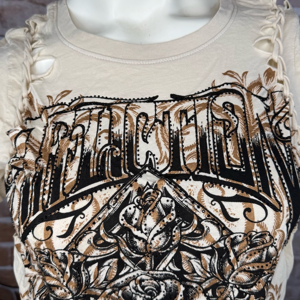Affliction Women’s Graphic Short Sleeve T-Shirt -Size: XL  -NWT - Picture 6 of 15
